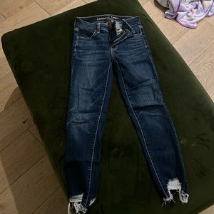 American eagle high rise jeggjng crop size 0
